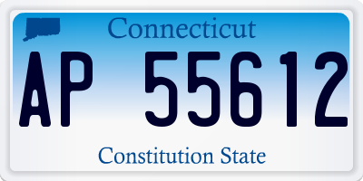 CT license plate AP55612