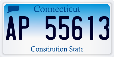 CT license plate AP55613