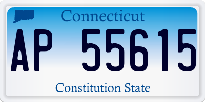 CT license plate AP55615