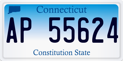 CT license plate AP55624