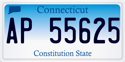 CT license plate AP55625