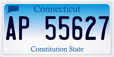 CT license plate AP55627