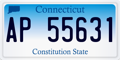 CT license plate AP55631