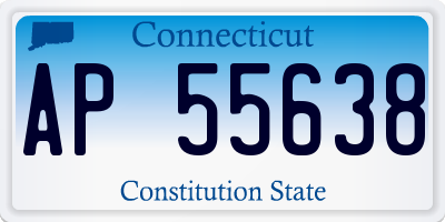 CT license plate AP55638