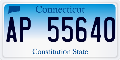CT license plate AP55640