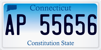 CT license plate AP55656