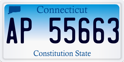 CT license plate AP55663