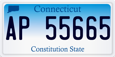 CT license plate AP55665