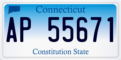 CT license plate AP55671