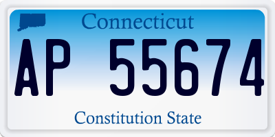 CT license plate AP55674