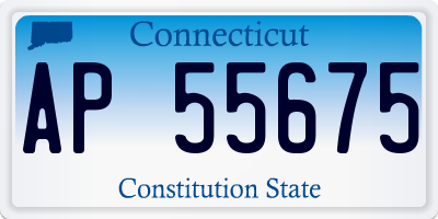 CT license plate AP55675