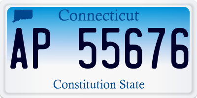 CT license plate AP55676