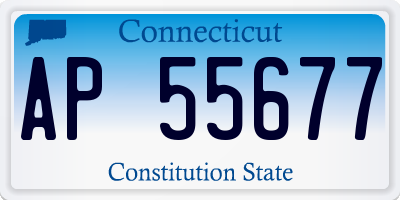 CT license plate AP55677
