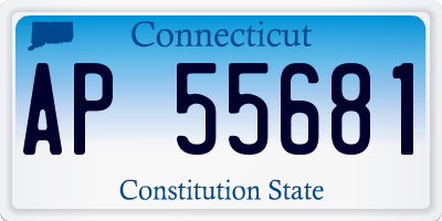 CT license plate AP55681