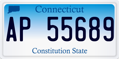CT license plate AP55689
