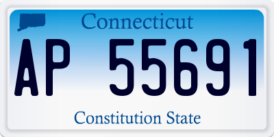 CT license plate AP55691