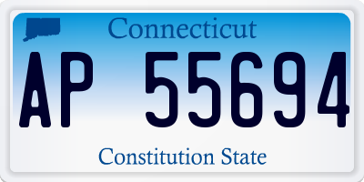 CT license plate AP55694