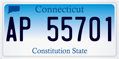 CT license plate AP55701