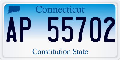 CT license plate AP55702
