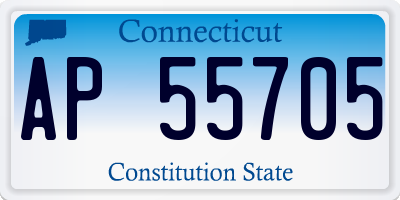 CT license plate AP55705