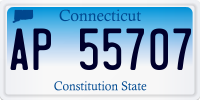 CT license plate AP55707