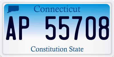 CT license plate AP55708