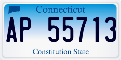 CT license plate AP55713