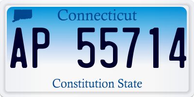 CT license plate AP55714