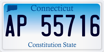 CT license plate AP55716
