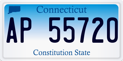 CT license plate AP55720