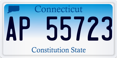 CT license plate AP55723
