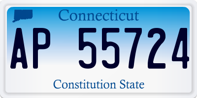 CT license plate AP55724