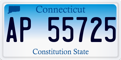 CT license plate AP55725