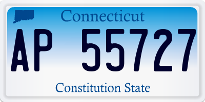 CT license plate AP55727