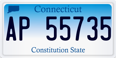 CT license plate AP55735