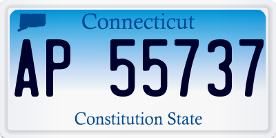 CT license plate AP55737