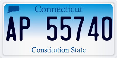 CT license plate AP55740