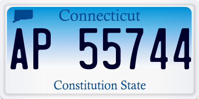 CT license plate AP55744