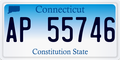 CT license plate AP55746