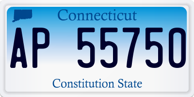 CT license plate AP55750