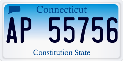 CT license plate AP55756