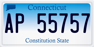 CT license plate AP55757