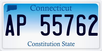 CT license plate AP55762