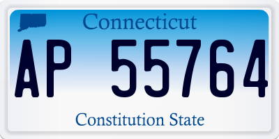 CT license plate AP55764