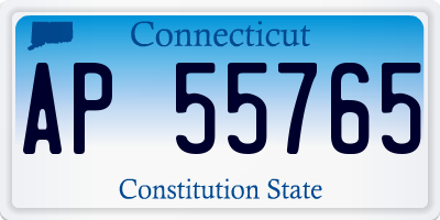 CT license plate AP55765
