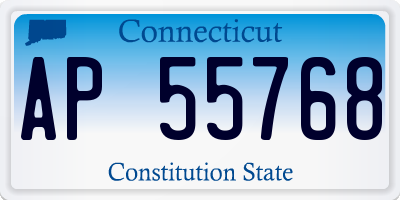 CT license plate AP55768