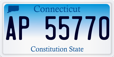 CT license plate AP55770