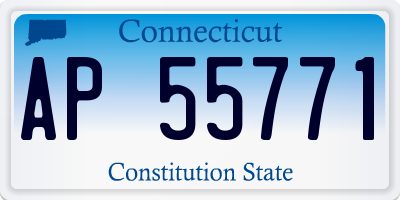 CT license plate AP55771
