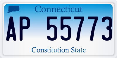 CT license plate AP55773