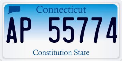 CT license plate AP55774